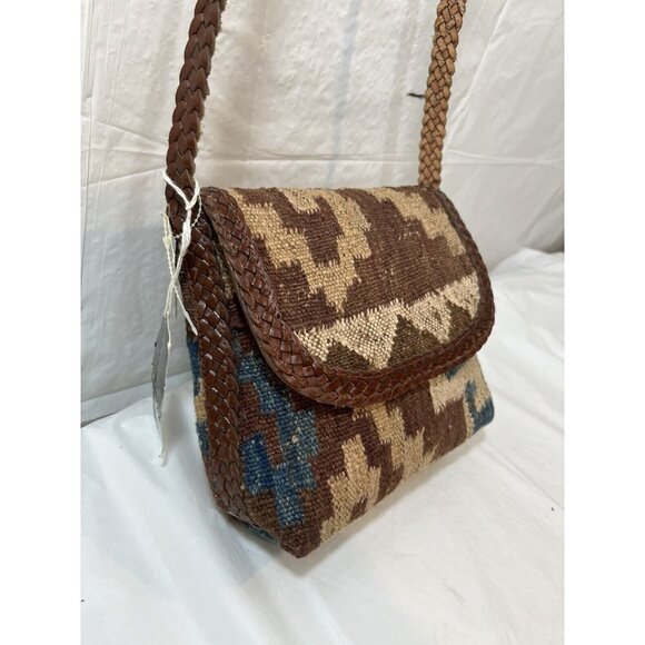 L. J. Simone Kilim wool Aztec SouthwesternTapestry  Purse new - Picture 3 of 15